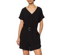 Urban Classics Ladies' Short Black Viscose Belt Jumpsuit Mujer Mono Negro XL 100% viscosa