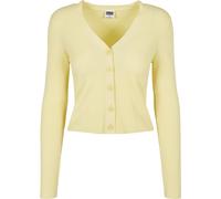 Urban Classics Ladies Short Rib Knit Cardigan Softyellow 3XL