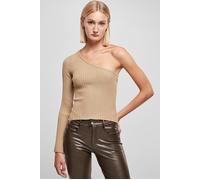 Urban Classics Ladies Short Rib Knit One Sleeve Sweater Unionbeige Talla: M | Manga Larga Outlet | Mujer