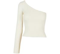 Urban Classics Ladies Short Rib Knit One Sleeve Sweater Whitesand Talla: XS | Jerséis de Punto Outlet | Mujer | Blanco