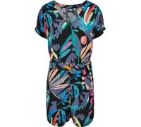Urban Classics Ladies' Short Black Viscose Belt Jumpsuit Mujer Mono Negro 100% viscosa