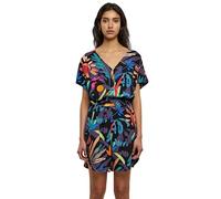 Urban Classics Ladies Short Viscose Belt Jumpsuit Camiseta, blackfruity, S De Las Mujeres