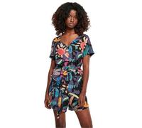 Urban Classics Ladies Short Viscose Belt Jumpsuit Camiseta, blackfruity, XS De Las Mujeres