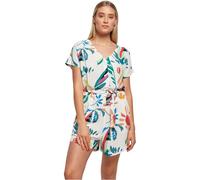 Urban Classics Ladies Short Viscose Belt Jumpsuit Camiseta, whitesandfruity, S De Las Mujeres
