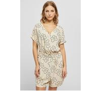 Urban Classics Ladies Short Viscose Belt Jumpsuit Softseagrassflower Talla: XS | Monos Outlet | Mujer |