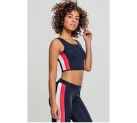 Urban Classics Ladies Side Stripe Cropped Zip Top Navy/fire Red/white Talla: XL | Camisetas de Tirantes Outlet | Mujer | Azul