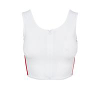 Urban Classics Ladies Side Stripe Cropped Zip Top White/firered/navy Talla: L | Camisetas de Tirantes Outlet | Mujer | Blanco