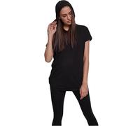Urban Classics Ladies Sleeveless Terry Hoodie Mujer Camiseta Negro 100% algodón Más Grande