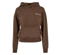 Urban Classics Ladies Small Embroidery Terry Hoody Brown Talla: S | Sudaderas con Capucha Outlet | Mujer | Marrón