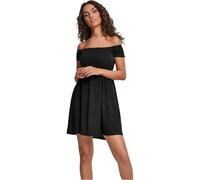Urban Classics Ladies Smoked Off Shoulder Dress Vestido, Negro (Black 00007), 38 para Mujer