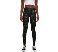 Urban Classics Ladies Soft AOP Leggings Mujer Leggins Negro XS 92% poliéster, 8% elastán
