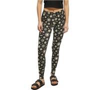 Urban Classics Ladies Soft AOP Leggings, Pantalones Mujer, Blacksun,