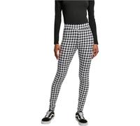 Urban Classics Ladies’ Soft Black Houndstooth Mujer Leggins Negro-Blanco L 85% poliéster, 15% elastán