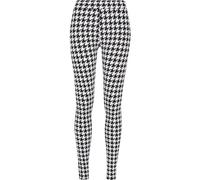 Urban Classics Ladies’ Soft Black Houndstooth Mujer Leggins Negro-Blanco S 85% poliéster, 15% elastán