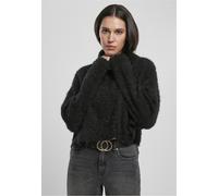 Urban Classics Ladies Sweater Ladies Oversized Turtleneck Feather Sweater Negro XS