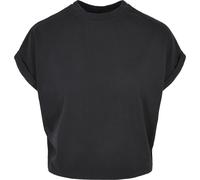 Urban Classics Ladies T-Shirt Ladies Short Pigment Dye Cut On Sleeve Tee Negro XL