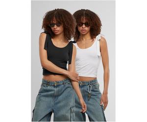 Urban Classics Ladies T-shirt Ladies Tied Basic Jersey Top 2-Pack TB7520A S