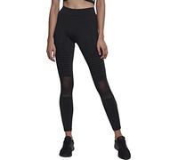 Urban Classics Ladies Tech Mesh Biker Leggings, Negro (Black 00007), M para Mujer