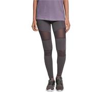 URBAN CLASSICS Ladies Tech Mesh Leggings mujer elásticos para deporte, con 4 insertos de malla funcional, corte clásico, pantalones de deporte, cintura elástica.