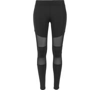 URBAN CLASSICS Ladies Tech Mesh Leggings mujer elásticos para deporte, con 4 insertos de malla funcional, corte clásico, pantalones de deporte, cintura elástica.