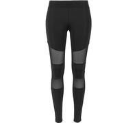 URBAN CLASSICS Ladies Tech Mesh Leggings mujer elásticos para deporte, con 4 insertos de malla funcional, corte clásico, pantalones de deporte, cintura elástica.