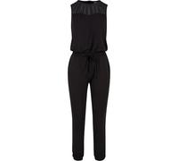 Urban Classics Ladies Tech Mesh Long Jumpsuit Mono Largo, Negro (Black 7), L para Mujer