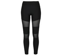 Urban Classics Ladies Tech Mesh Rib Leggings Black Talla: XS | Outlet | Mujer | Negro