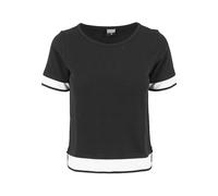 Urban Classics Ladies Terry Mesh Tee, Camiseta, Mujer, Multicolor (Blk/Wht 50), S