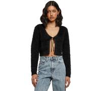 Urban Classics Ladies Tied Cropped Feather Cardigan Suéter, Black, L para Mujer