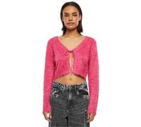 Urban Classics Ladies Tied Cropped Feather Cardigan Suéter, Hibiskuspink, M para Mujer