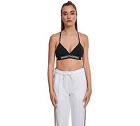 Urban Classics Ladies Triangle Logo Bra Mujer Bustier Negro S 95% algodón, 5% elastán