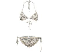 Urban Classics Ladies Triangle Pattern Bikini Blackflower Talla: XS | Bikinis Outlet | Mujer | Negro