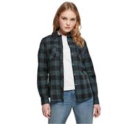 Urban Classics Ladies Turnup Checked Flanell Shirt, Camisa Mujer, Azul/Negro (Dark Blue/Black), XXL