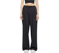 Urban Classics Ladies Ultra Wide Pleat-Front Pants Pantalones, Black, W26 para Mujer