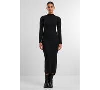 Urban Classics Ladies Rib Longlseeved Mockneck Mujer Vestidos de Longitud Media Negro M