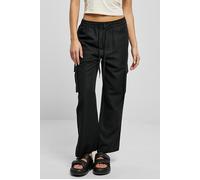 Urban Classics Ladies Vicose Straight Leg Cargo Pants Black Talla: XS | Outlet | Mujer | Negro