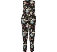 Urban Classics Ladies Viscose Bandeau Jumpsuit Black Tropical Talla: M | Monos Outlet | Mujer | Negro