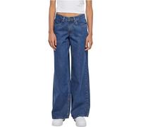 Urban Classics Ladies Waist Wide Denim Pantalones, Mid Indigo Washed, W27 para Mujer
