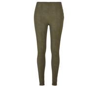 Urban Classics Ladies Washed Faux Leather Pants Olive Talla: S | Outlet | Mujer | Verde