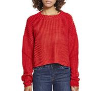 Urban Classics Ladies Wide Oversize Sweater Sudadera, Rojo, M para Mujer