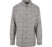Urban Classics Larga Talla Grande Comprobado Greyish Camisa Hombre Casual Cuadro