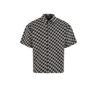 Urban Classics Laser Check Printed Boxy Shirt Blacklasercheck Talla: XXL | Camisas Casuales Outlet | Hombre | Negro