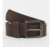 URBAN CLASSICS Cinturón ancho con hebilla metálica mate cuadrada, liso, material imitación a piel, unisex, con logotipo en la presilla, lavable, moderno y deportivo, color negro, tallas S - XL