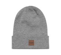 Urban Classics Leatherpatch Long Beanie Unisex Gorro Gris/Melé 100% poliacrílico
