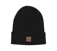Urban Classics Gorro Leatherpatch Long Beanie Unisex Negro 100% poliacrílico