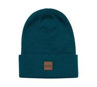 Urban Classics Leatherpatch Long Beanie Unisex Gorro Petróleo 100% poliacrílico