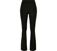 Urban Classics Leggings acampanados de cintura alta reciclados para mujer Negro XS