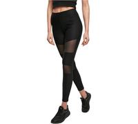 Urban Classics Leggings de Malla para Mujer, Negro, S Delgado
