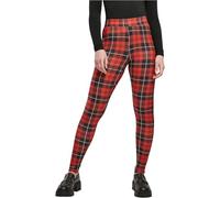 Urban Classics Leggings de mujer Soft Aop, Pantalones de yoga Mujer, Rojo (Red Check), XL