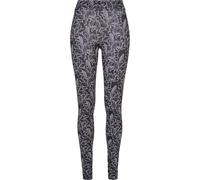 Urban Classics Leggings para Mujer AOP, Hibiscus Black, S